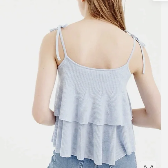 J.Crew tiered sweater tank - XXS- adjustable Tie Straps - Picture 5 of 6